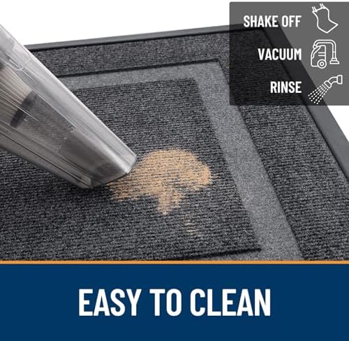 OLANLY Front Door Mat Outside 59x34, All-Season Heavy-Duty Rubber Doormat
