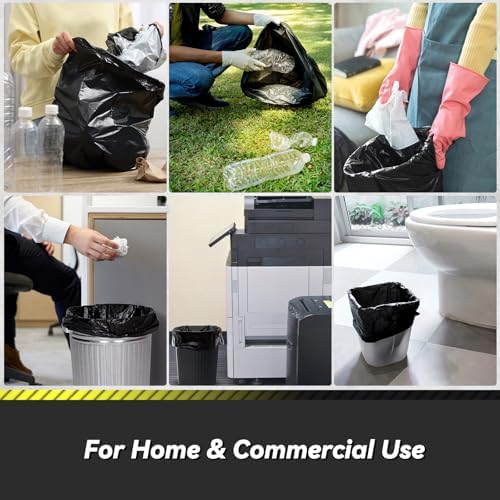 Wowflash 100 Count 17 Micron Extra Heavy Duty 4 Gallon Trash Bags