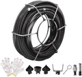 iMeshbean Drain Cleaning Cable Hollow Core Cable Sewer Cable Drain Auger Cable Cleaner Snake Clog Pipe Drain Cleaning Cable Sewer Drain Auger Snake Pipe (45 Feet x 5/8 Inch)