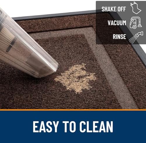 OLANLY Front Door Mat Outside 35x30, All-Season Heavy-Duty Rubber Doormat