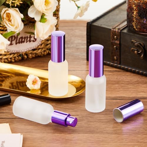 Roshtia 30 Pcs Glass Spray Bottle, 1 oz, Purple