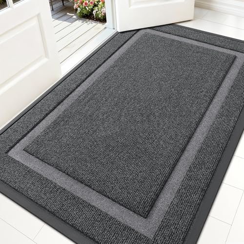 OLANLY Front Door Mat Outside 59x34, All-Season Heavy-Duty Rubber Doormat