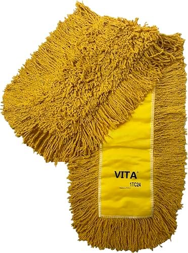 Ultimate Dust Mop Kit: Industrial-Grade Performance, Heavy-Duty Frame, Telescopic Handle - Yellow 18 Inch