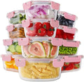 24pc Glass Food Storage Containers with Lids，Glass Meal Prep Containers