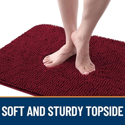 OLANLY Dog Door Mat for Muddy Paws 47x32, Super Absorbent Chenille Mud Mat
