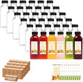 BAKHUK 5074pcs 12oz Empty Plastic Juice Bottles with Caps, Sticker Labels