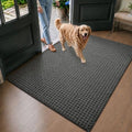 LUMI Washable Indoor Door Mat for Entryway 48x72, Entrance Mat, Deep Gray