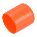 20pcs Rubber End Caps 22mm ID Vinyl Round Tube Bolt Cap Cover Screw Thread Protectors Orange