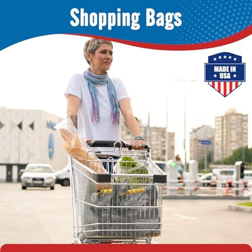 Fuxury 6000 (6K) Count Plastic T-shirt Bags Plain Grey 11.5" x 6.5" x 21", Grocery, Trash, Take Out, To Go, Restaurants, Retail Shopping Bags in Bulk for Small Business