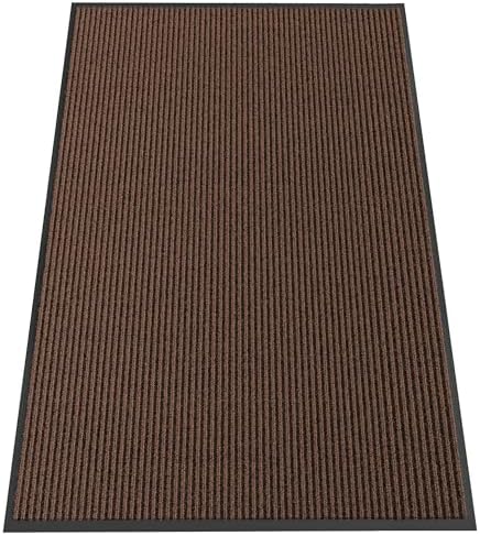 Indoor Outdoor Door Mat, 8' x 4' Doormat for Entryway, Brown