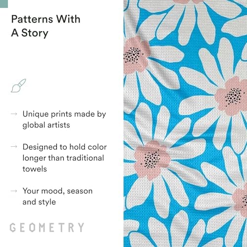 GEOMETRY Spring Kitchen Towels - Quick Dry Microfiber Cloth Spring & Summer Dish Towels for Kitchen Drying - Premium Quick Dry Towel - Sweet Spring, 18" x 30" - 1-Pack