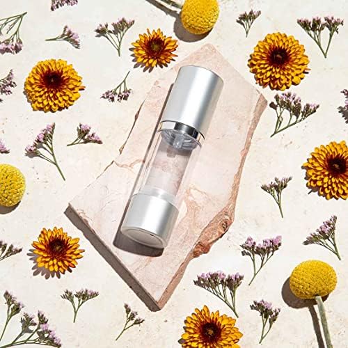 Cosmetic Packaging Now! Luxe Airless Bottle, Clear Airless Bottles w/Matte Silver Cap, Multi-Pack Bundle (50 ML, 6 Pack)