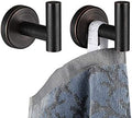 JQK Bathroom Towel Hook Oil Rubbed Bronze, 304 Stainless Steel 0.8mm Coat Robe Clothes Hook for Bathroom Kitchen Garage Wall Mounted (Pack of 2), TH100-ORB-P2