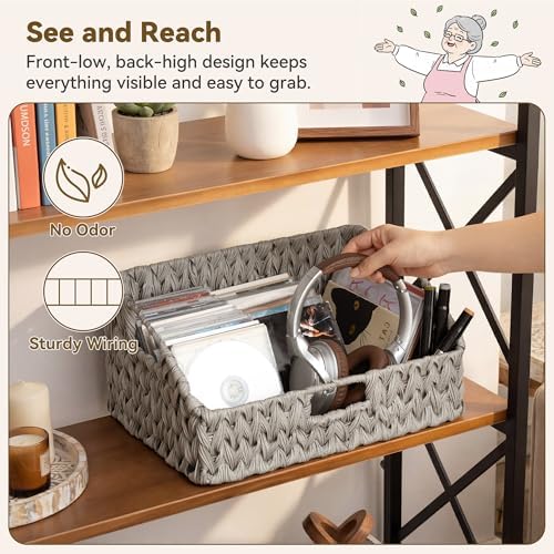 GRANNY SAYS Wicker Baskets for Organizing, Large Waterproof Wicker Basket