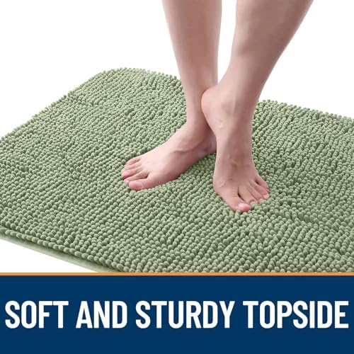 OLANLY Dog Door Mat for Muddy Paws 36x24, Super Absorbent Chenille Mud Mat