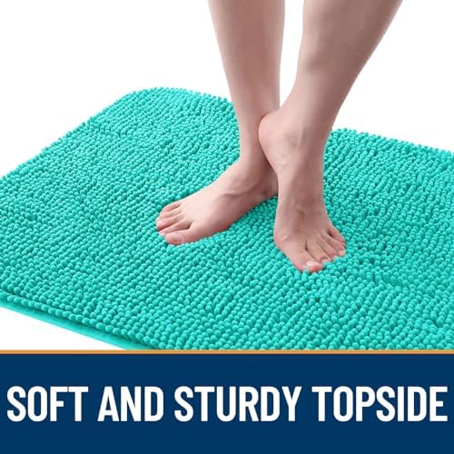 OLANLY Dog Door Mat for Muddy Paws 47x32, Super Absorbent Chenille Mud Mat