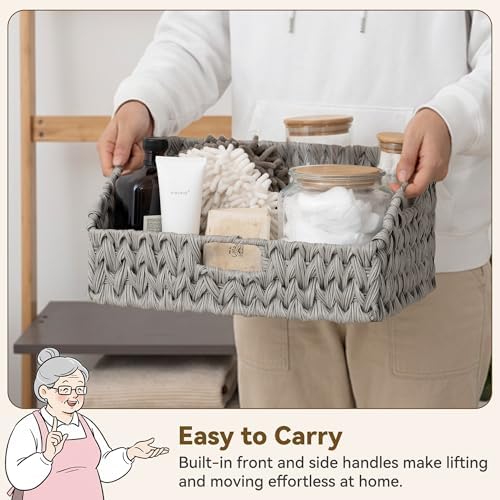 GRANNY SAYS Wicker Baskets for Organizing, Large Waterproof Wicker Basket