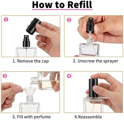 30 Pcs 15ml Mini Glass Spray Bottles Empty Travel Size Bottles for Liquids