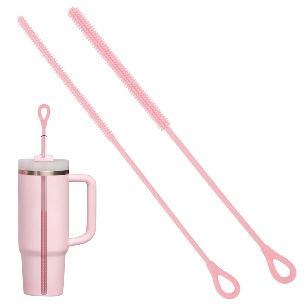 2Pcs Silicone Straw Cleaner Brush (2 Count)