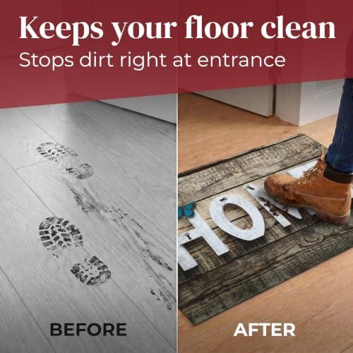 Floor Mat - for Indoor and Outdoor Use - Doormat - Non-Slip - Front Door Shoe Scraper - Size: 17x29