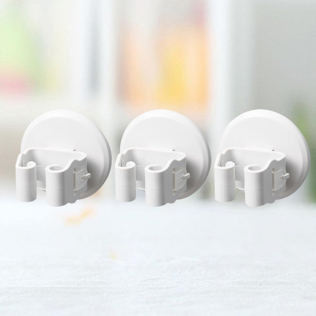 3pcs Suction Cup Mop and Broom Holder Clamps