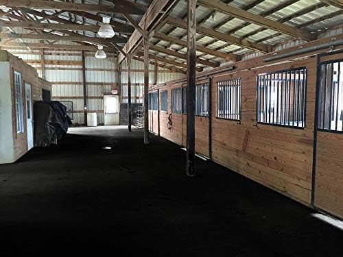 American Floor Mats - Heavy Duty Stall Tiles - Stable/Horse Tiles - Thick, Durable Rubber Flooring Solid Black 1 Center Tile 3/8" Thick