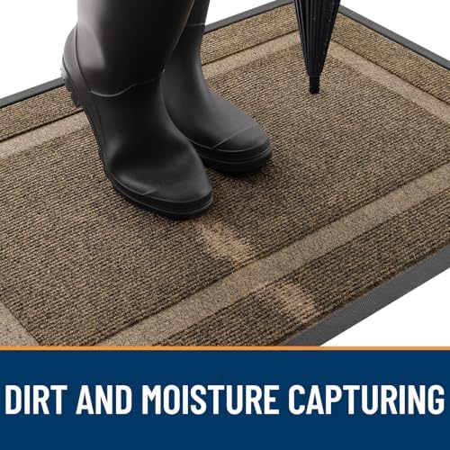 OLANLY Front Door Mat Outside 71x30, All-Season Heavy-Duty Rubber Doormat