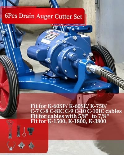 Drain Snake Drill Attachment, Drain Auger Cutter Kit