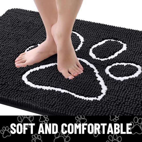 Smiry Dog Door Mat for Muddy Paws, Absorbent Non Slip Dirt Trapper, 70x24