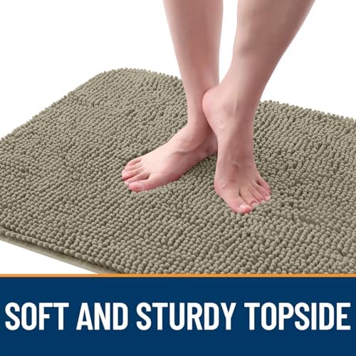OLANLY Dog Door Mat for Muddy Paws 54x32, Super Absorbent Chenille Mud Mat