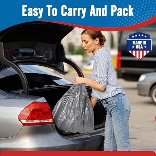 Fuxury 6000 (6K) Count Plastic T-shirt Bags Plain Grey 11.5" x 6.5" x 21", Grocery, Trash, Take Out, To Go, Restaurants, Retail Shopping Bags in Bulk for Small Business