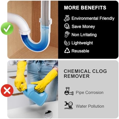 POPULO 25Ft Cordless Electric Toilet Drain Snake Auger For Toilet & drain