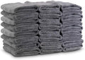 VPD Microfiber Warp Edgeless Towels - Ultra-Soft, Scratch-Free Drying and Cleaning Towels, No Streaking, Buffing Polishing Towels, Grey, 15.75" x 15.75", Machine Washable, For All Surfaces (24)