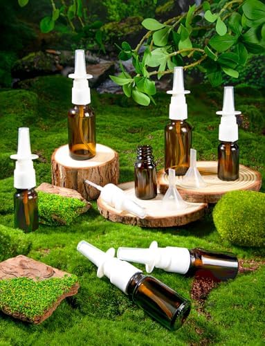 10 Pcs Nasal Spray Bottle Glass Empty Refillable
