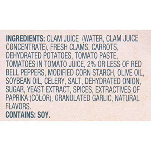 Snow's Manhattan Clam Chowder, 15 oz Can - 11g Protein per Serving - Ready-to-Serve Authentic Manhattan Style Recipe