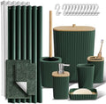 Clara Clark Bathroom Set, Bathroom Sets with Shower Curtain and Rugs