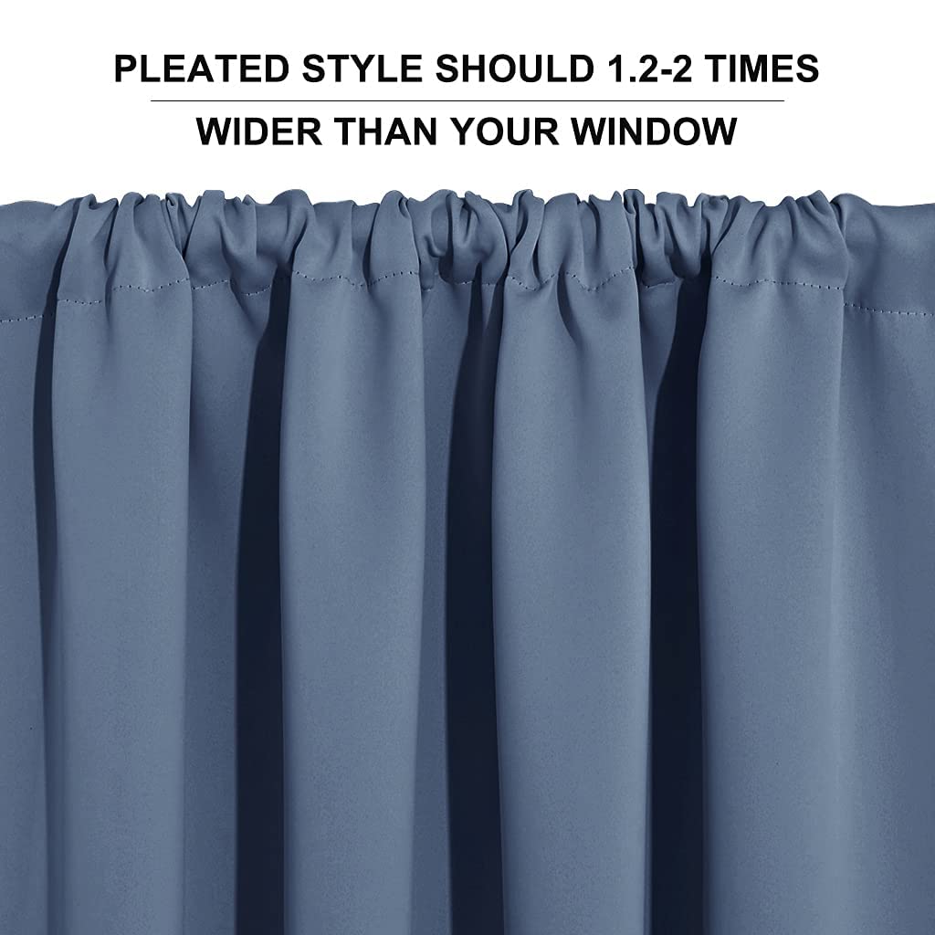 Cafe Blackout Curtains 24 inch Length (2 Count)