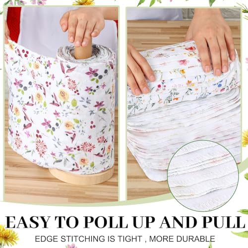 36 Pack Reusable Kitchen Cloths Cotton Towels, Wildflowers