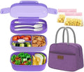 JBGOYON Leakproof Bento Box & Insulated Lunch Bag Set for School and Work