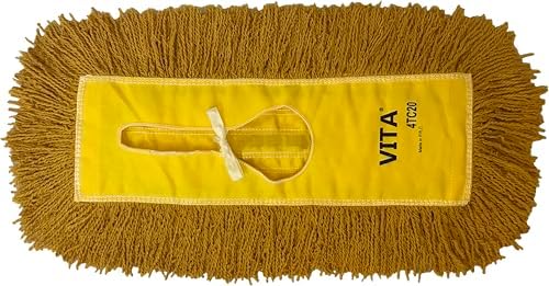 Ultimate Dust Mop Kit: Industrial-Grade Performance, Heavy-Duty Frame, Telescopic Handle - Yellow 18 Inch