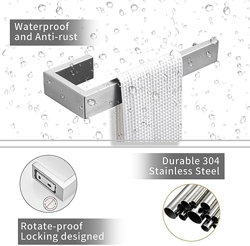 Fapully 8 Piece Bathroom Accessories Bathroom Hardware Set Brushed Nickel