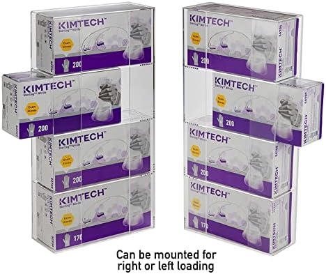 Kantek Acrylic Glove Dispenser, Quadruple Box Capacity, Easy-Box-Swap, 10.3-Inch Wide x 3.8-Inch Deep x 21.3-Inch High, Clear (AH145)