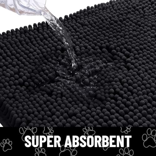Smiry Dog Door Mat for Muddy Paws, Absorbent Non Slip Dirt Trapper, 70x24
