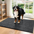Dog Door Mat for Muddy Paws, Absorbent Dirt Trapper Washable Chenille Indoor Mats for Entryway, Quick Dry Non-Slip Front Door Mat, Entry Rug for Indoor and Outdoor,Dark Grey 48"x36"