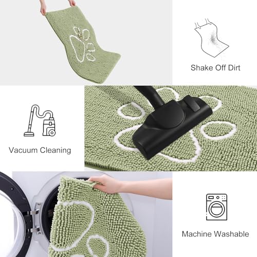 Smiry Dog Door Mat for Muddy Paws, Absorbent Non Slip Dirt Trapper, 40x32