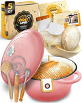 CRUSTLOVE 5 QT Cast Iron Bread Oven with Lid for Sourdough Bread Baking Set