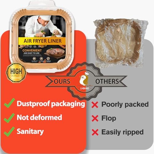 Air Fryer Disposable Paper Liner Square 10 Inch for 8-12QT Air fryer