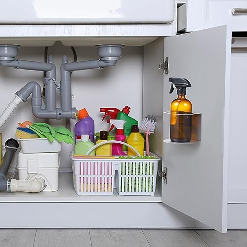 Gerrii 8 Pcs 2 Pcs Spray Bottle Holder Wall Mount, Stainless Steel, Gray