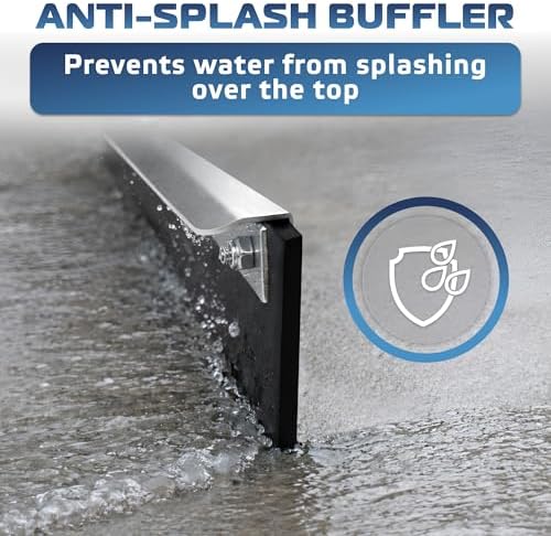 DSV Standard Garage Floor Squeegee 36’’, Neoprene Blade Asphalt Squeegee, Taper Pole Connection - Handle Sold Separately for Tiles, Concrete and Asphalt