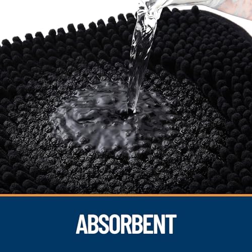 OLANLY Dog Door Mat for Muddy Paws 59x35, Super Absorbent Chenille Mud Mat